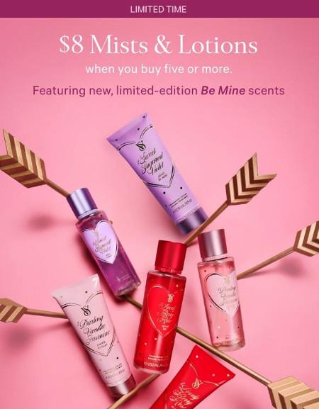$8 Mists and Lotions When You Buy Five or More