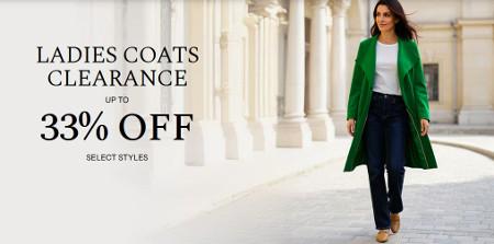 Ladies Coats Clearance Up to 33% off