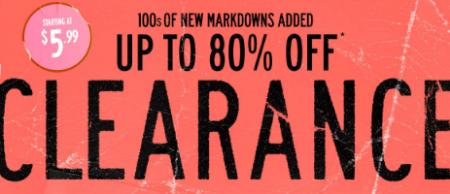 Up to 80% Off Clearance